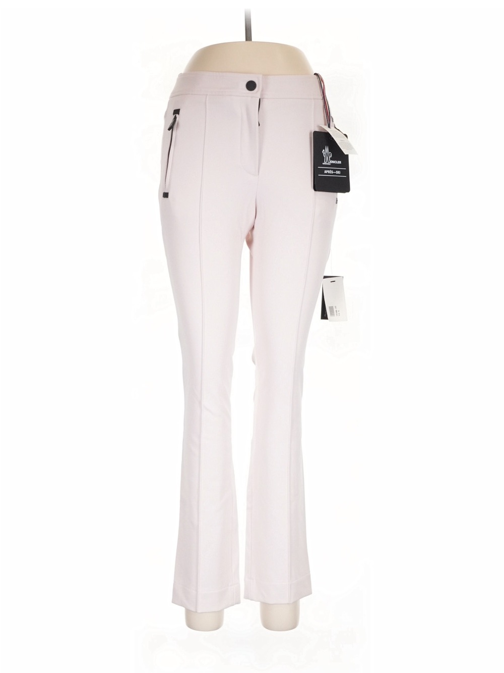 Moncler Grenoble Light Pink Ski Pants with Zip Pocket Detail